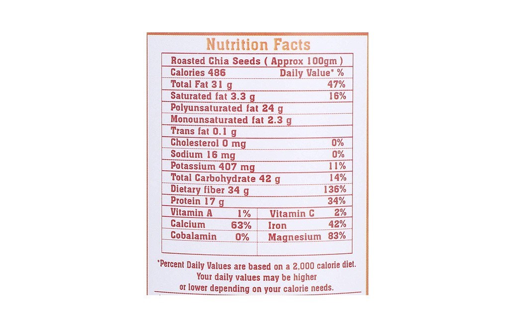 Asas Roasted Chia Seeds    Jar  250 grams